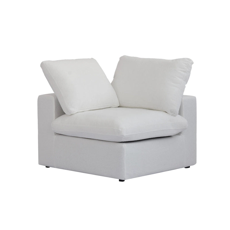 Down Filled Corner Sectional Sofa 5-seats Couch with Ottoman