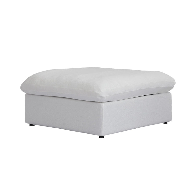 Down Filled Corner Sectional Sofa 5-seats Couch with Ottoman