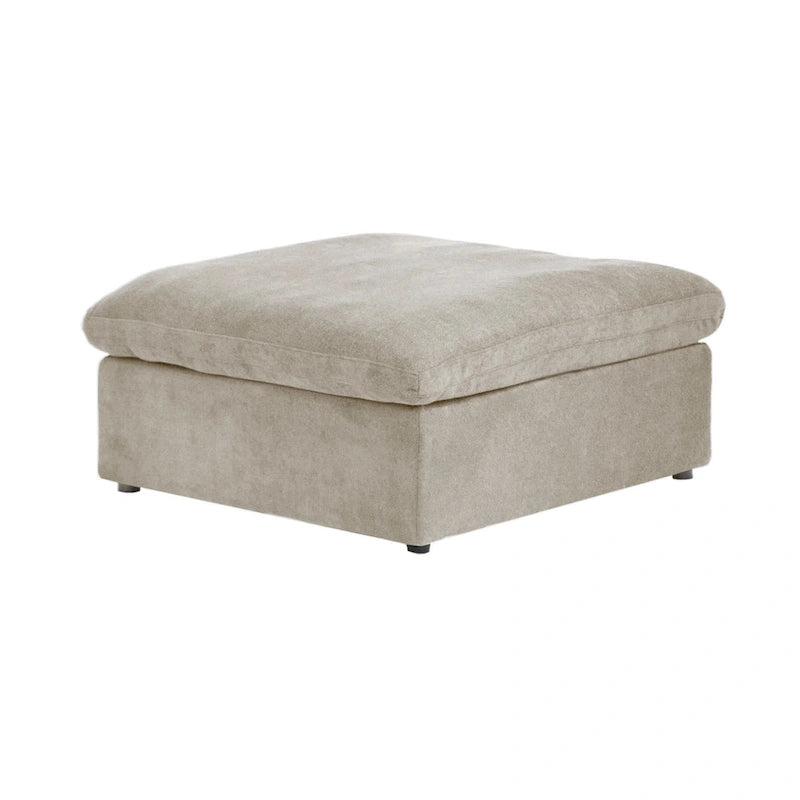 Down Filled Corner Sectional Sofa 5-seats Couch with Ottoman