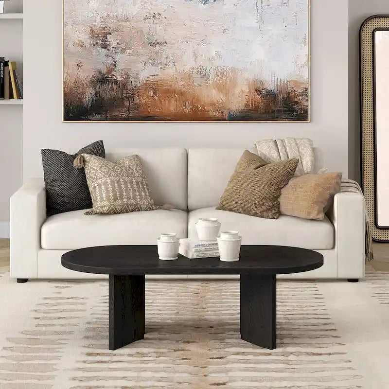 48 Wide Oval Coffee Table - 47.63 Wide