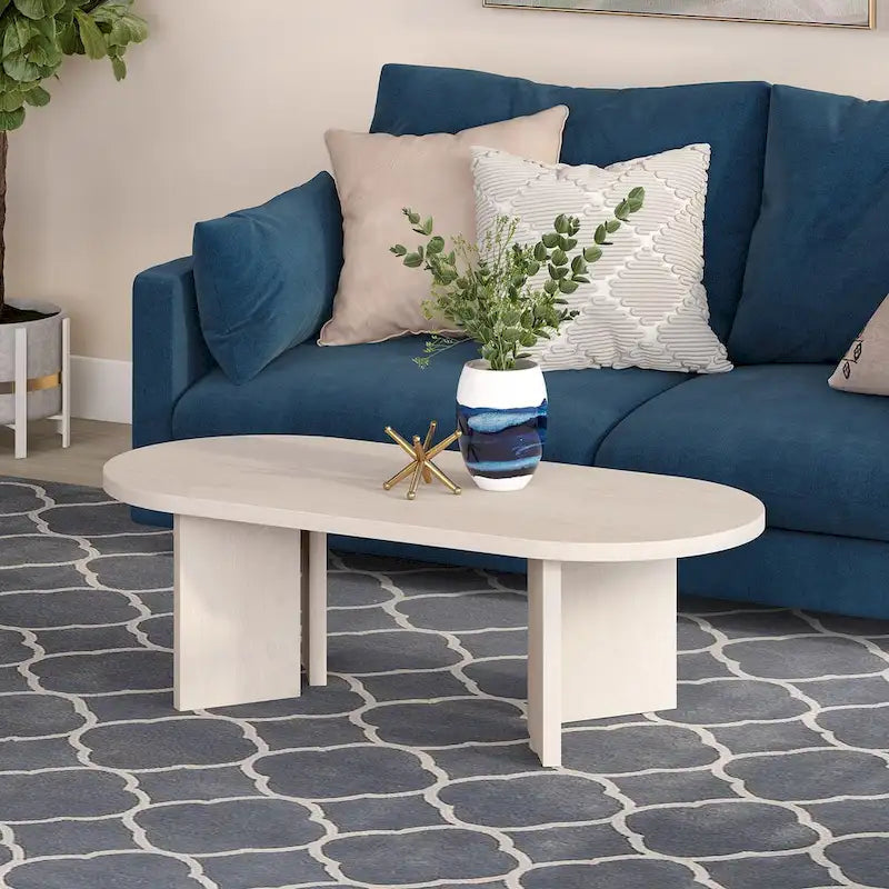 48 Wide Oval Coffee Table - 47.63 Wide