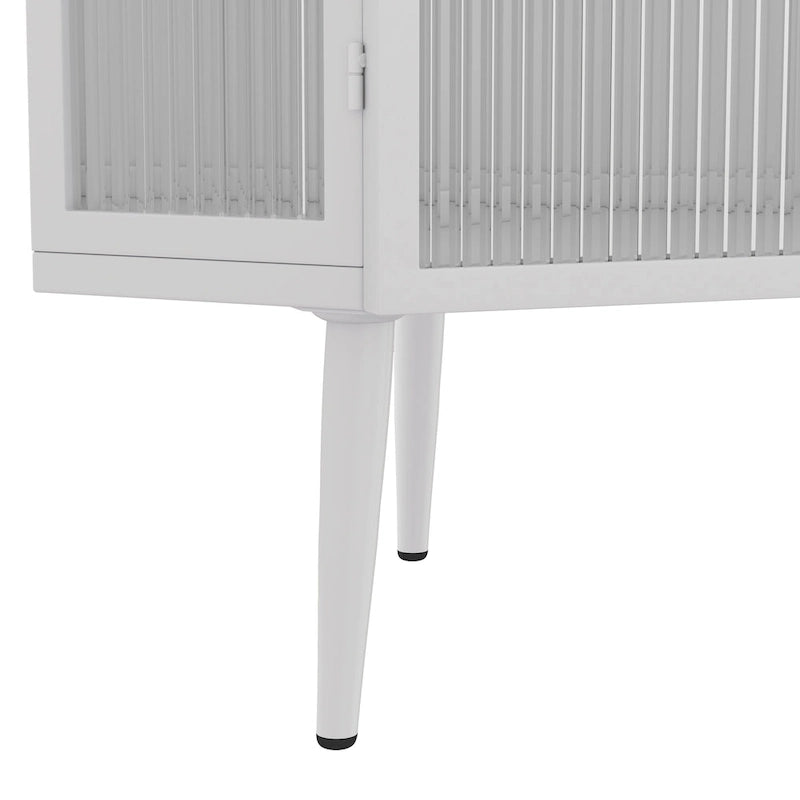 3-Tiers Coner Cabinet With Glass Door