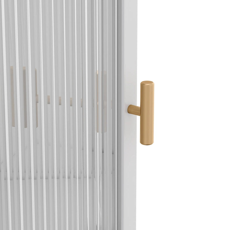 3-Tiers Coner Cabinet With Glass Door
